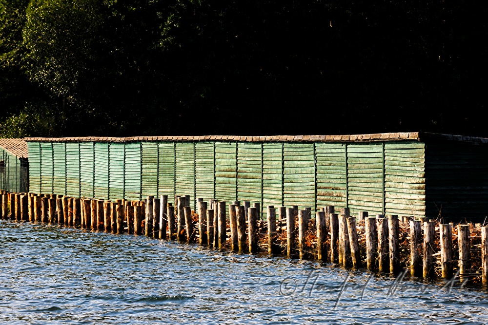 boat houses on the shore of the Binnenmüritz