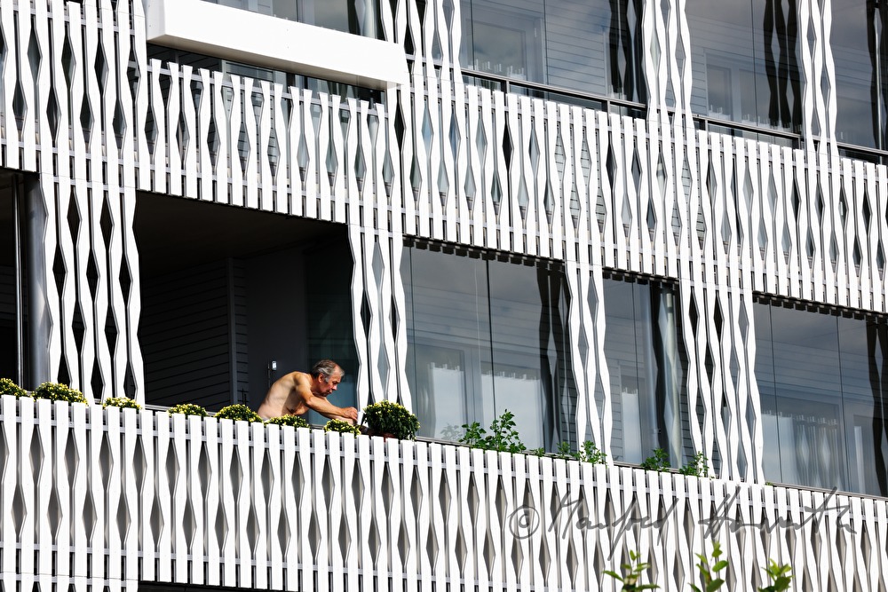 residential house with metal front near the beach