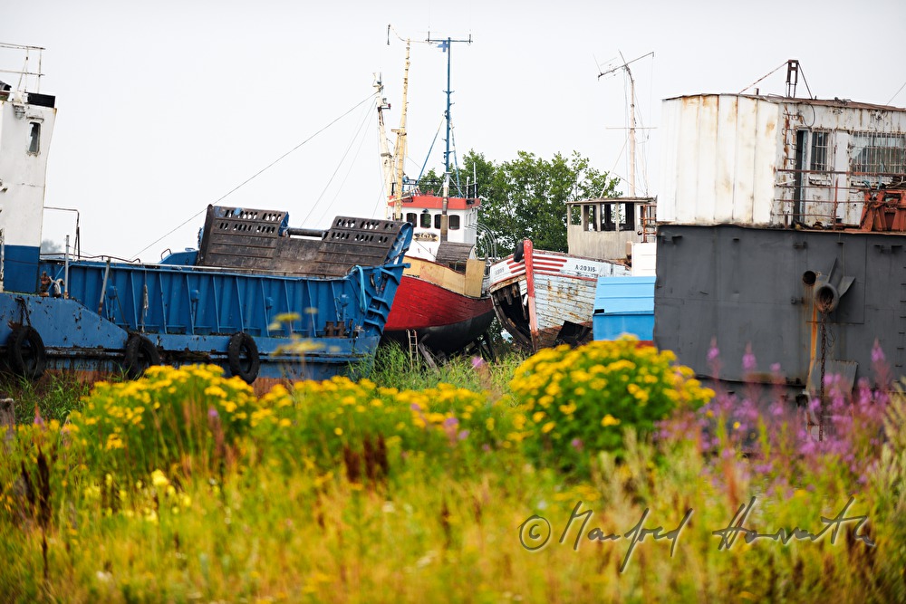 ship graveyard and small island