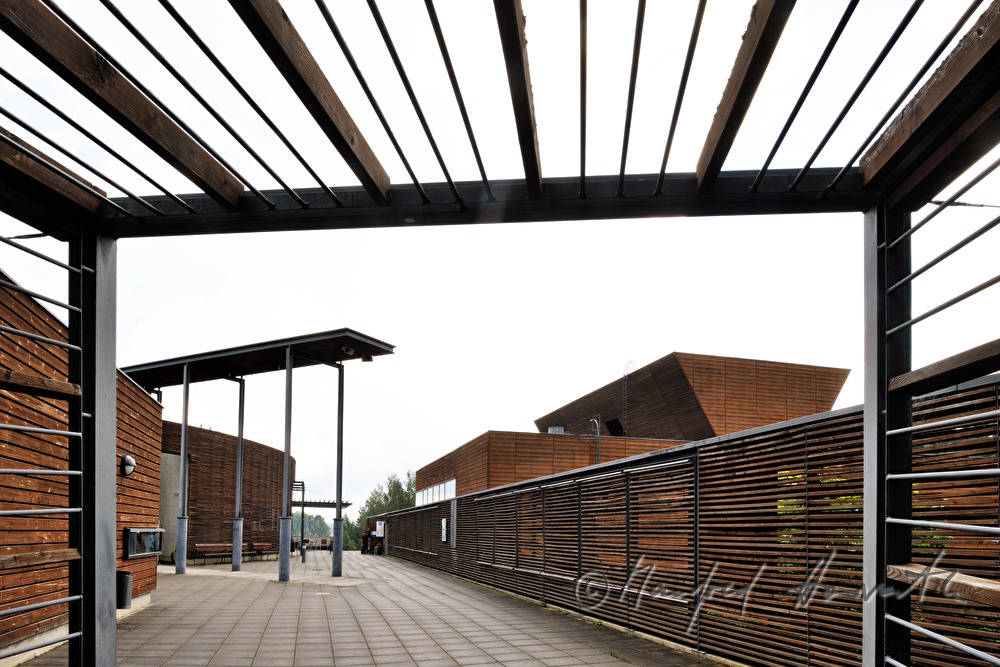 entrance and main facade of the Finnish Forest Museum (Lusto)