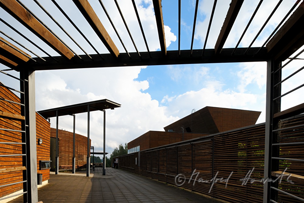 entrance and main facade of the Finnish Forest Museum (Lusto)