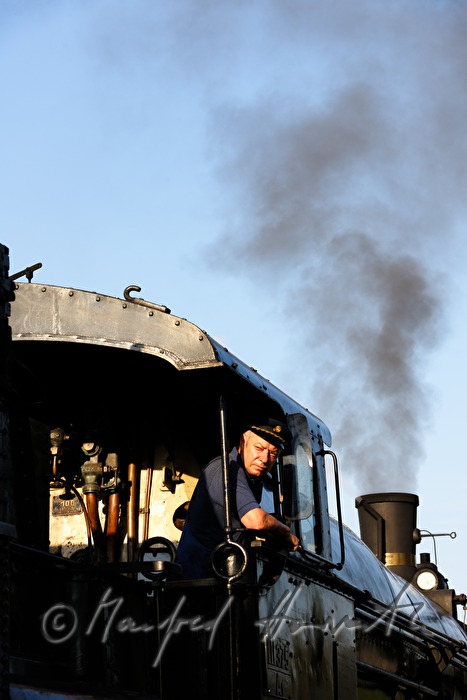 steam locomotive kkStB 310 in the heating house