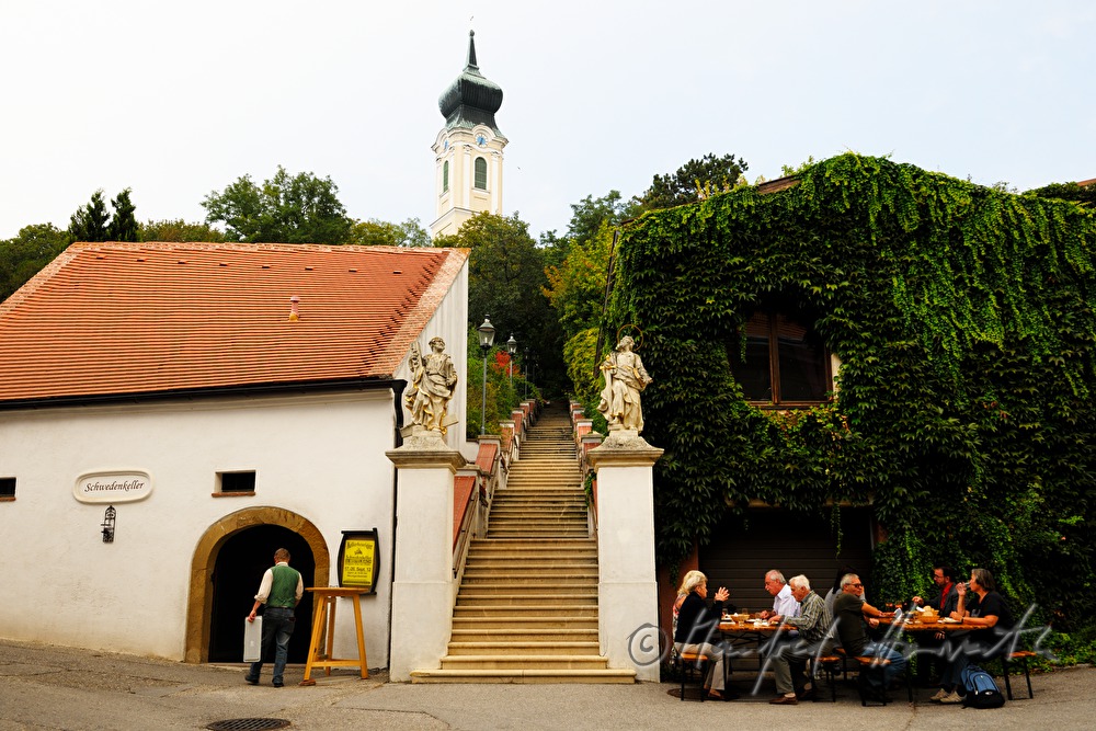 wine bar on the foot of the church