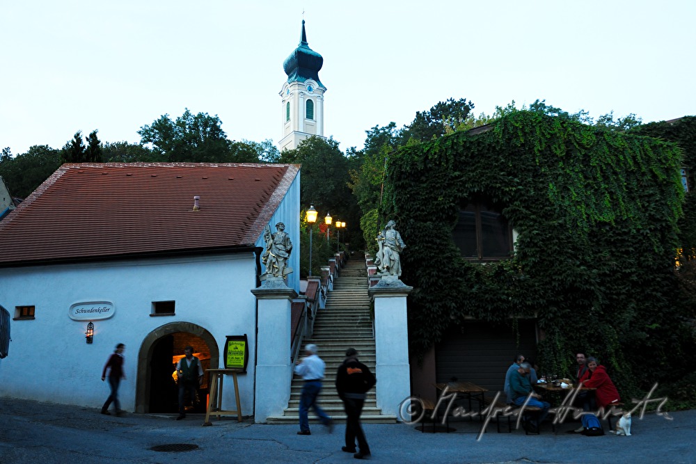 wine bar on the foot of the church