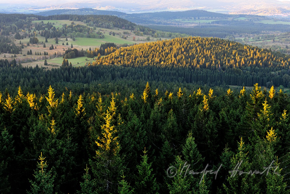 view from Hochficht to Vltava