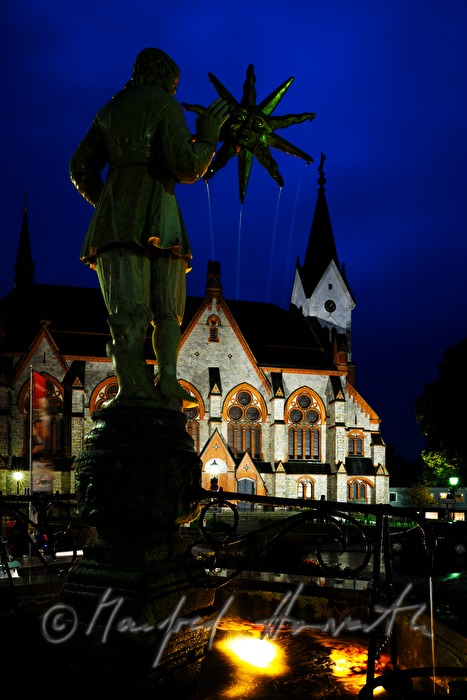 church of Saint Johannes and fountain