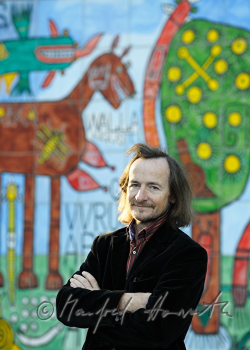 Director Johann Feilacher in front of the museum