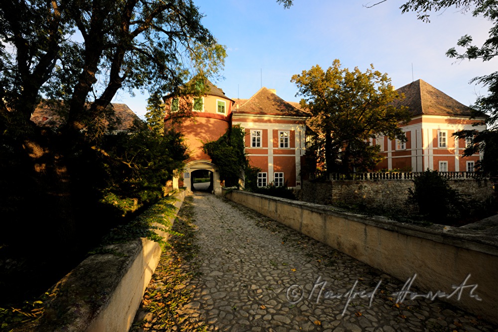 former moated castle in baroque style