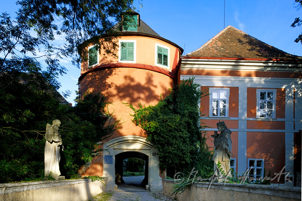 former moated castle in baroque style
