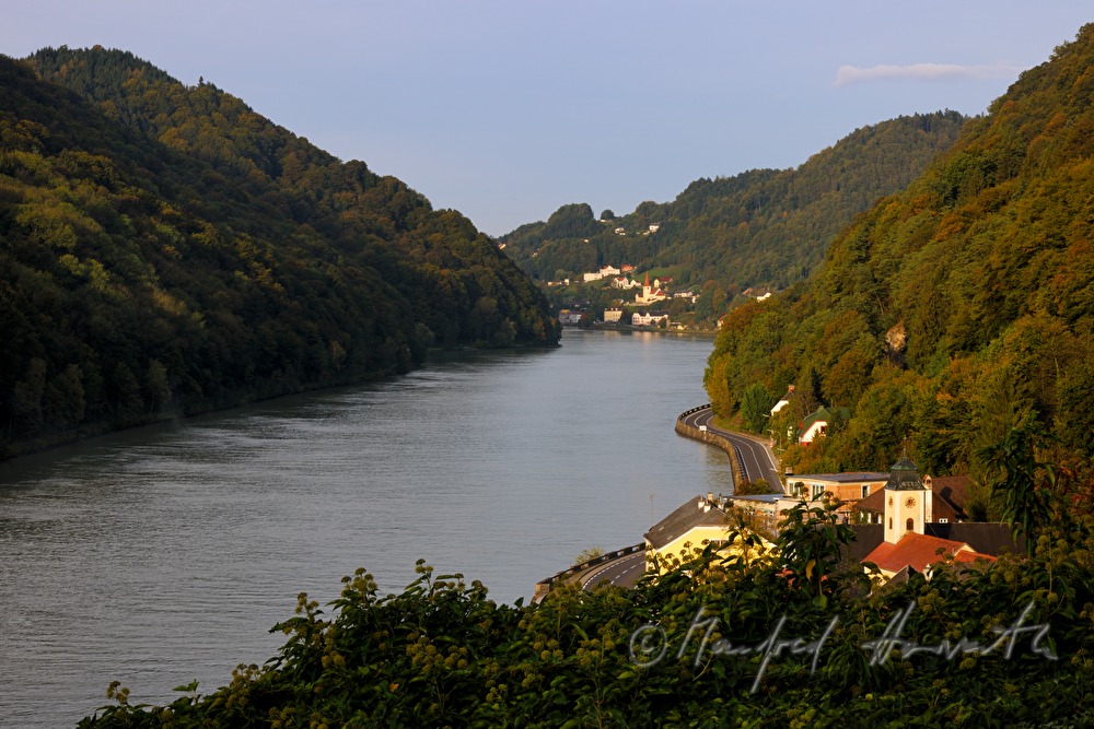 view from the Mautturm to the Danube