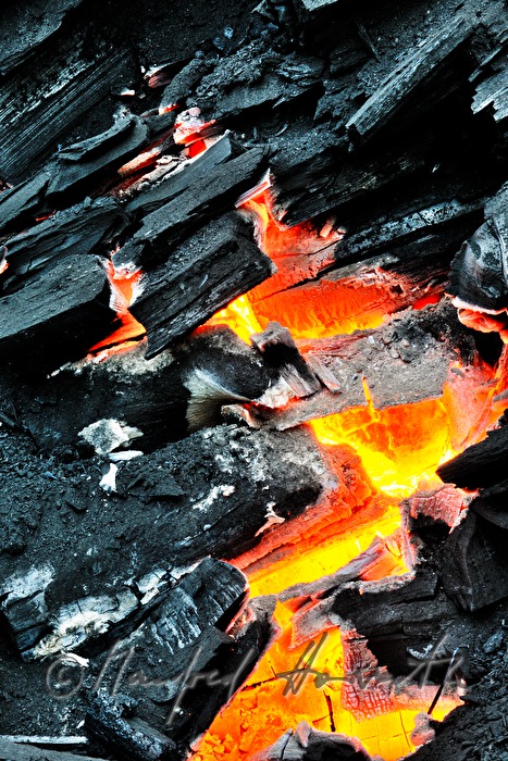 making of charcoal at charburner Wieser