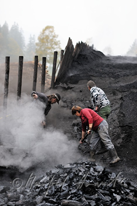 making of charcoal at charburner Wieser