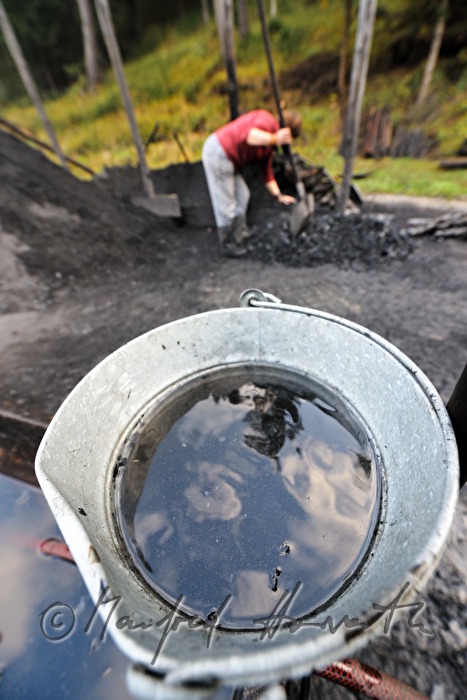 making of charcoal at charburner Wieser