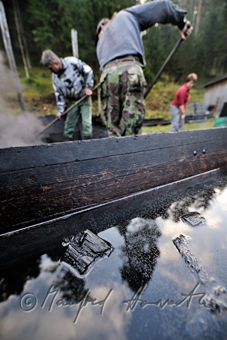 making of charcoal at charburner Wieser