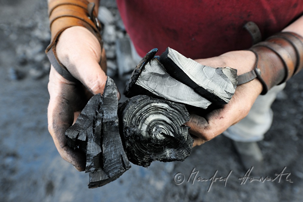 making of charcoal at charburner Wieser