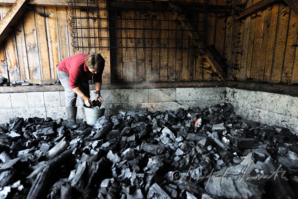 making of charcoal at charburner Wieser
