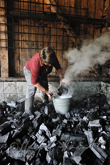making of charcoal at charburner Wieser