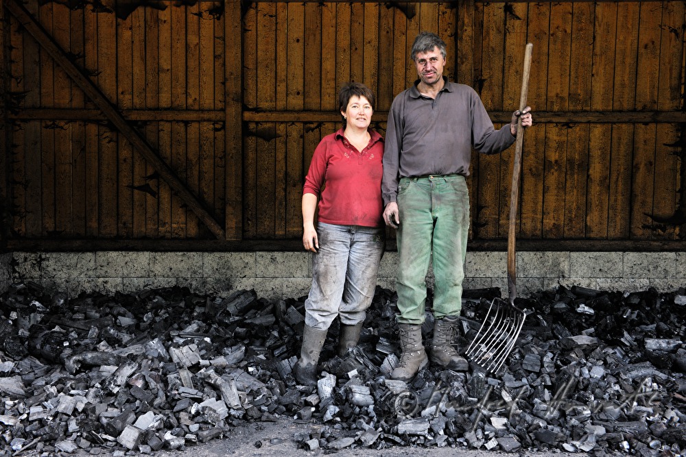 making of charcoal at charburner Wieser