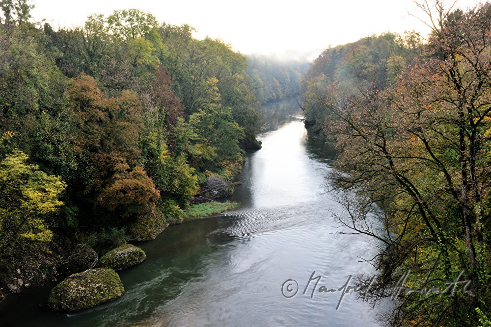 the river Ybbs and autumn forest
