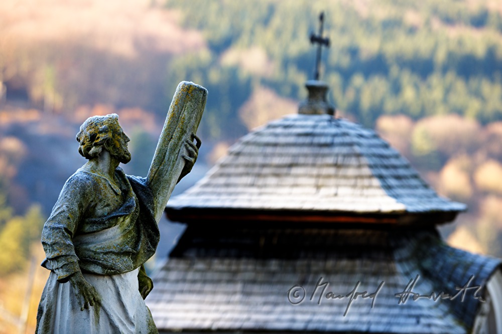 baroque cloister on a hill near the monastery