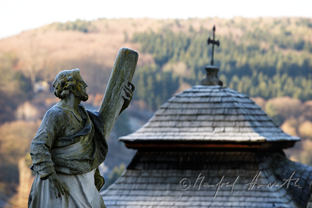 baroque cloister on a hill near the monastery