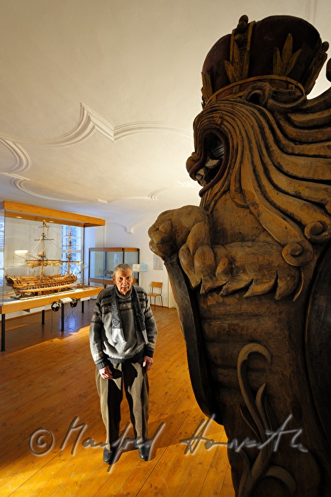 ship scale model maker Kurt Schaefer in the Ship Museum