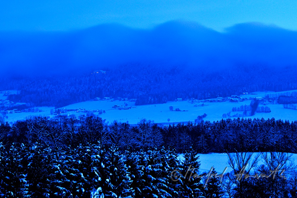 morning mist over the Bohemian Forest