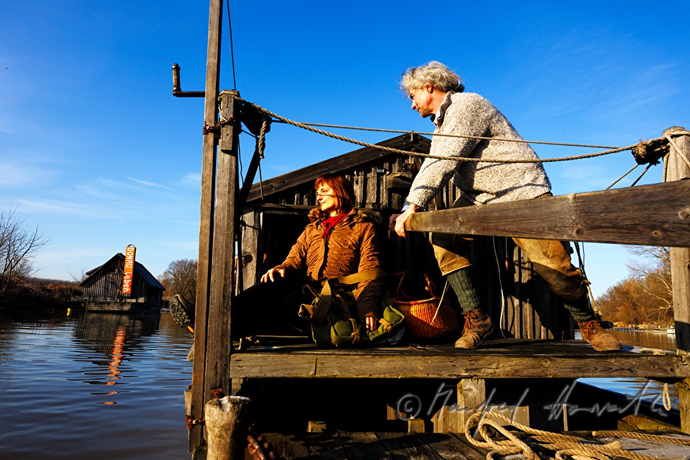 operators of the ship mill on their way to work