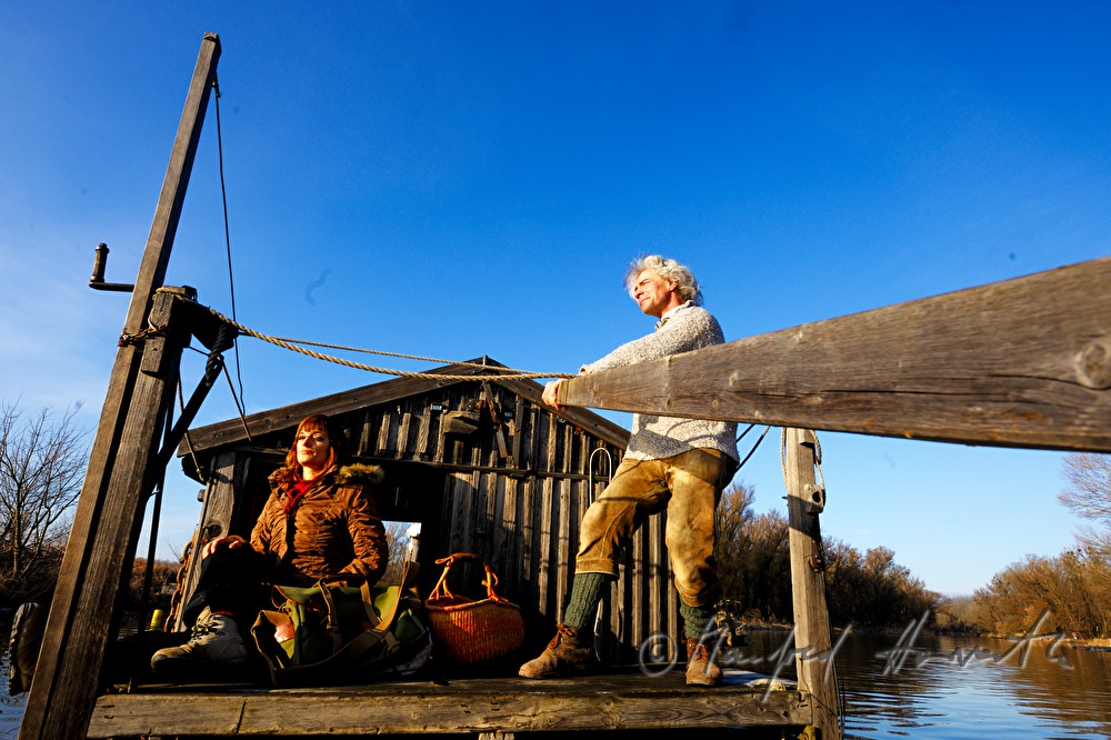 operators of the ship mill on their way to work