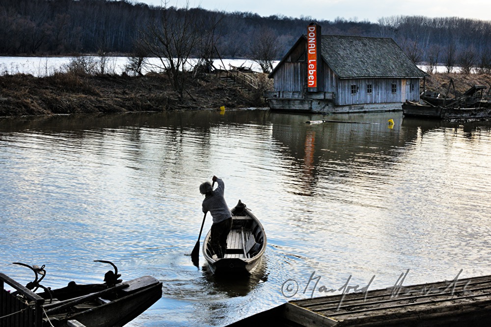 operators of the ship mill on their way to work