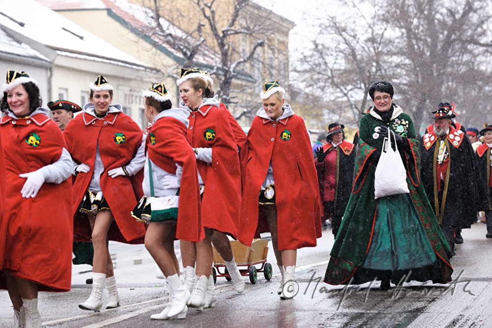 guild disguised as Russian girls on Mardi Gras