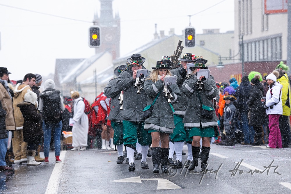 brass music band marches on the street