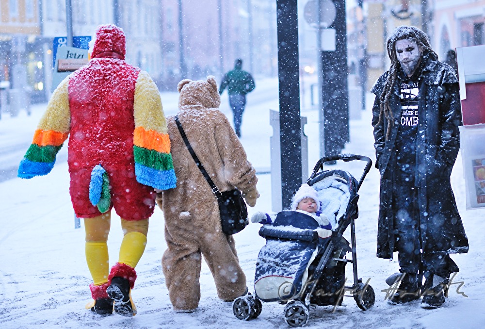 zombie and bears on Mardi Gras