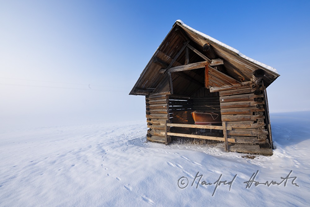 wooden barn made for storing hay
