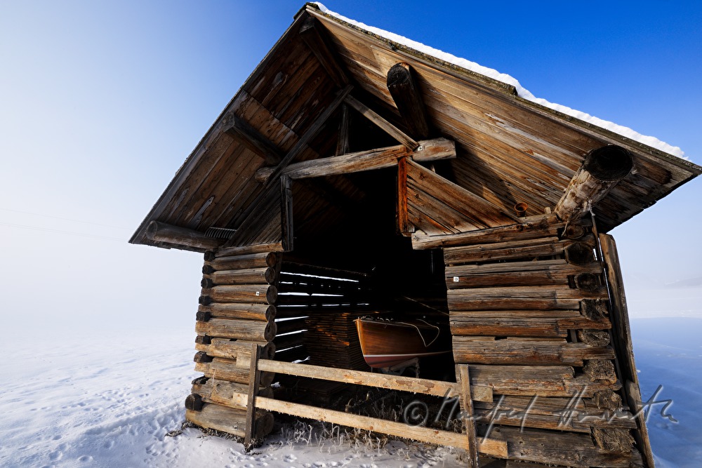 wooden barn made for storing hay