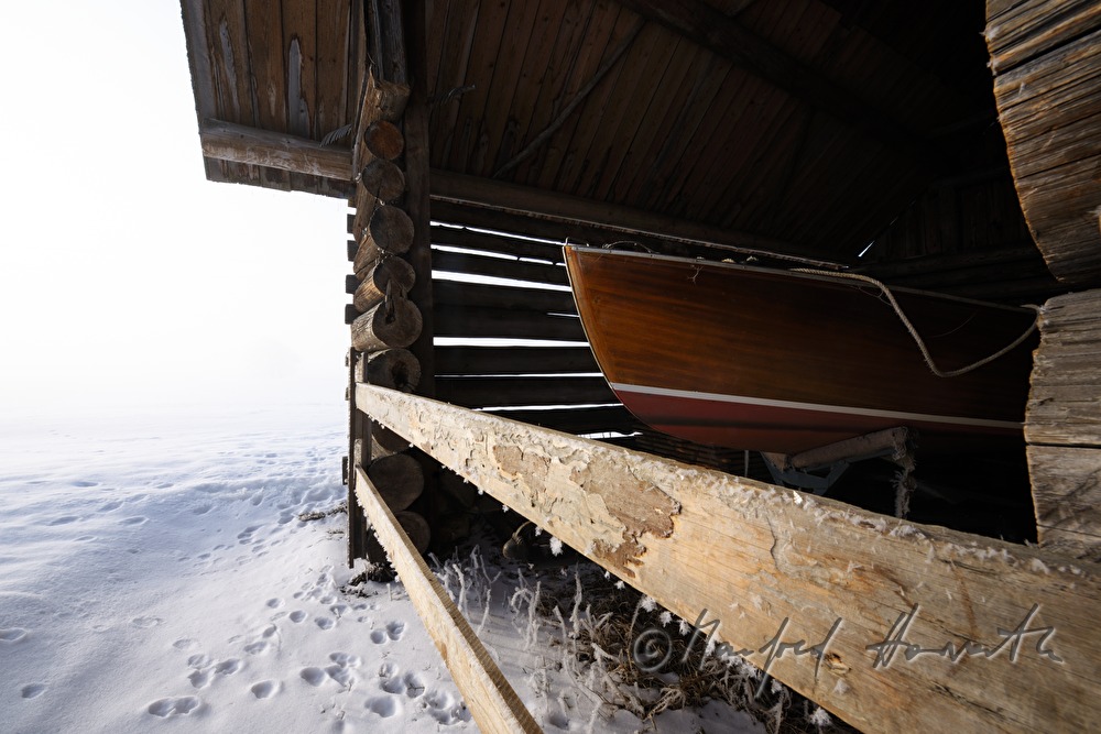 wooden barn made for storing hay