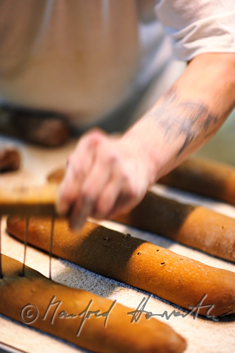 stiching holes in the dough