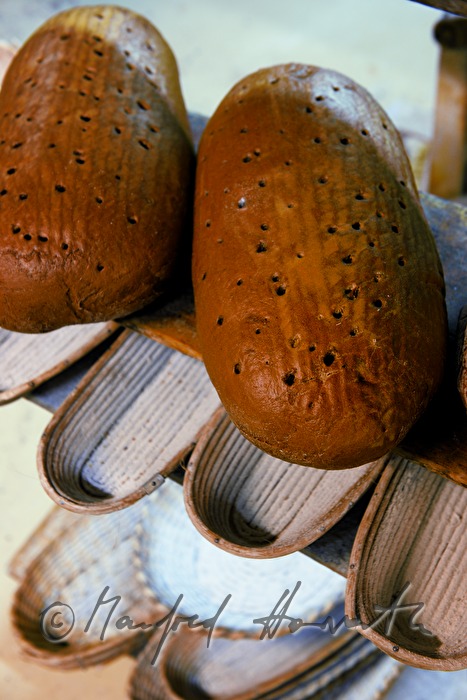 freshly baked rye breads and breadbaskets