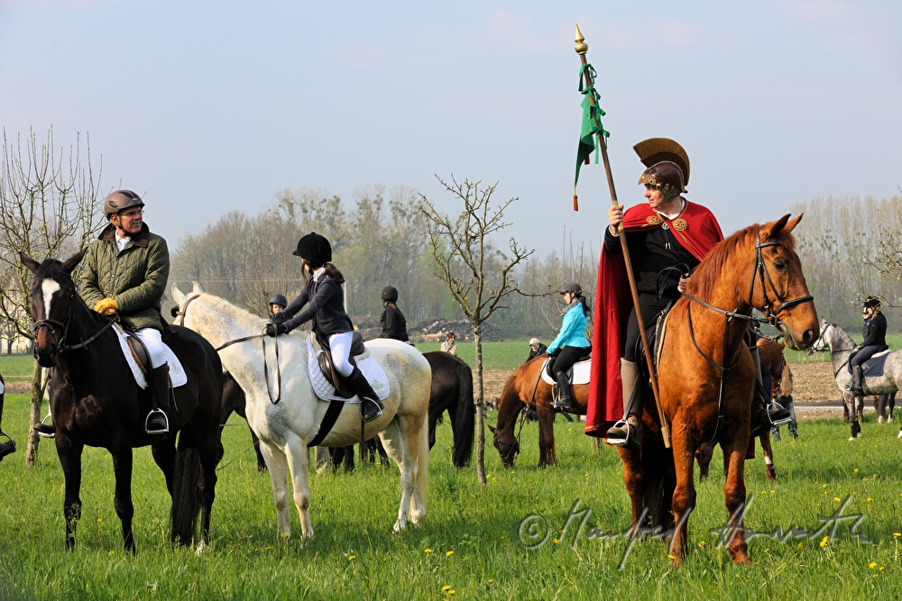 impersonator of St. George at the horse pilgrimage