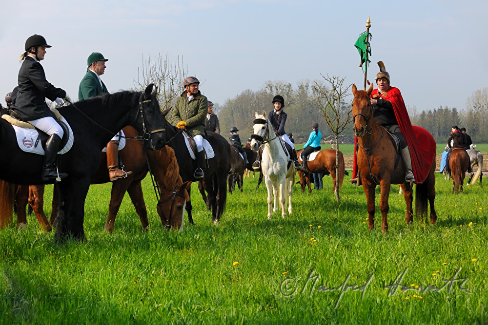impersonator of St. George at the horse pilgrimage