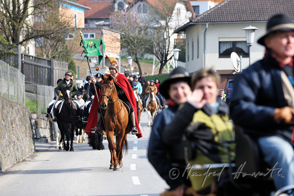 impersonator of St. George at the horse pilgrimage