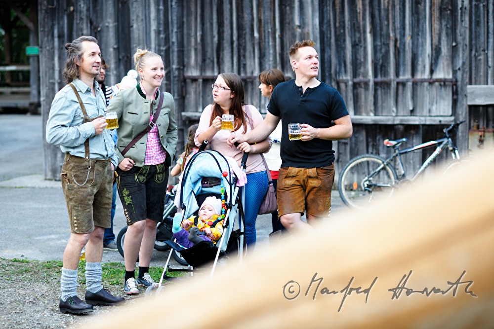 spectators in leather pants on the st of May