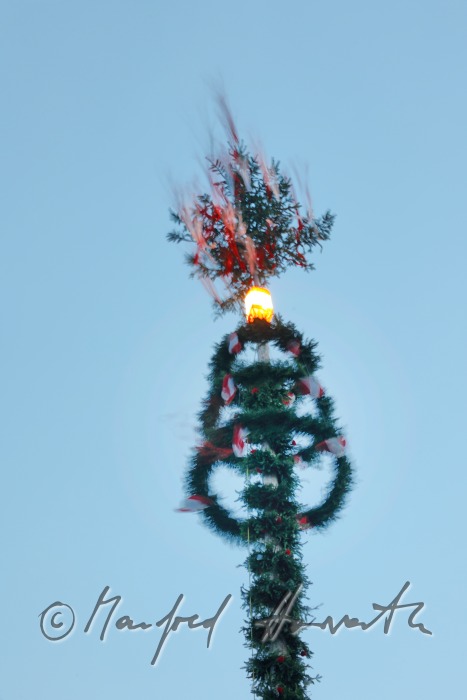 decorated maypole on the 1st of May