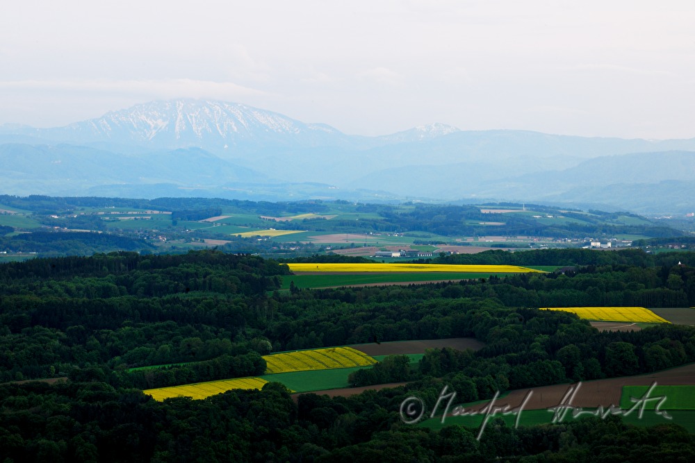 view from the pilgrimage church to the Alps
