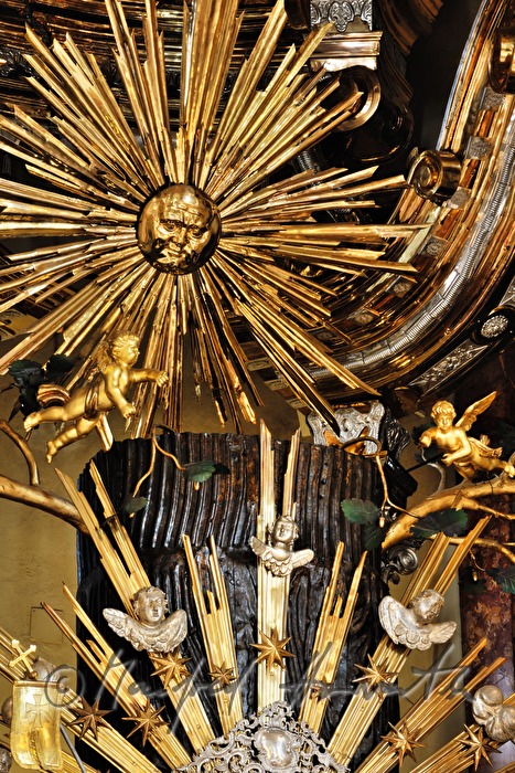 altar of the pilgrimage church with the carved statue pieta