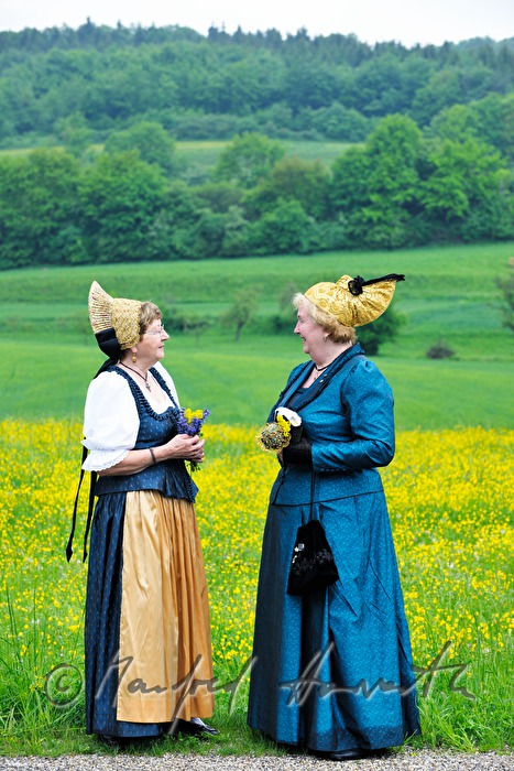 meeting of women in traditional clothes