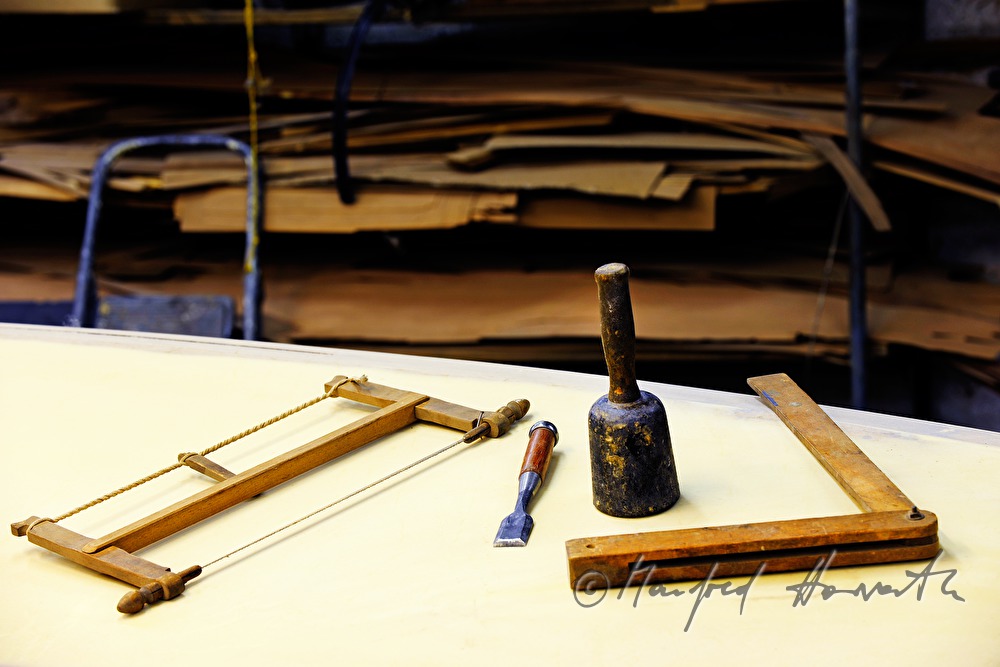 tools of the boat builder on the workbench
