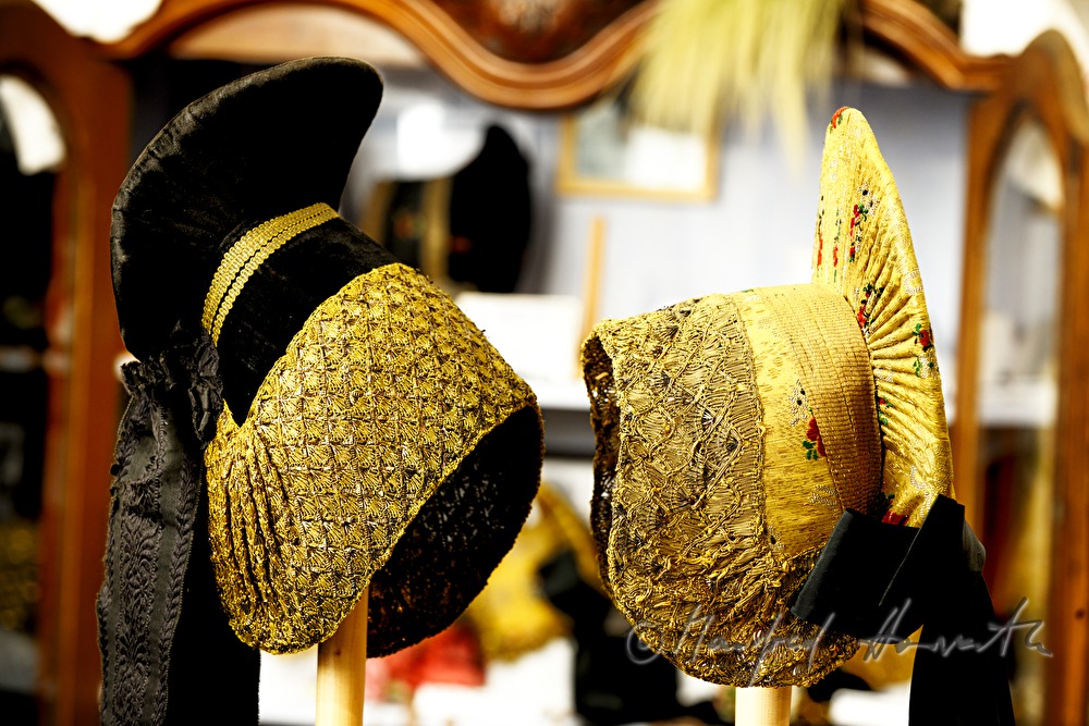 ancient Goldhauben in the Goldhaubenmuseum