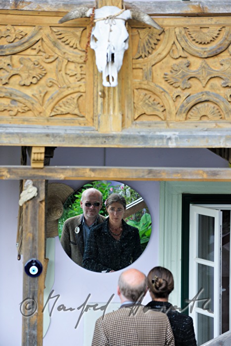 Otto Lechner and Anne Bennent in their garden