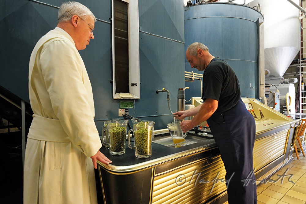 Premonstratensian monk in the brewhouse